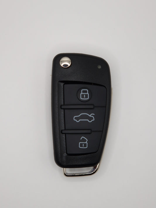 Aftermarket A3 / S3 / TT 3 button flip remote key 8P